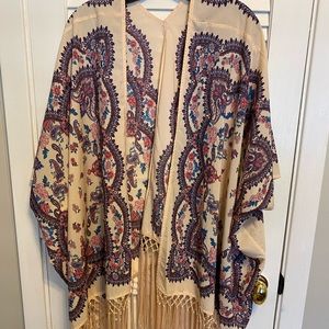 Fringe kimono